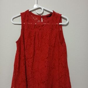 Zac & Rachel Red Lace Formal Top